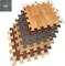Sorbus Wood Floor Mats Foam Interlocking -Thick Puzzle Wood Tiles with Borders – for Home Office Playroom Basement (16 Tiles 16 Sq ft)